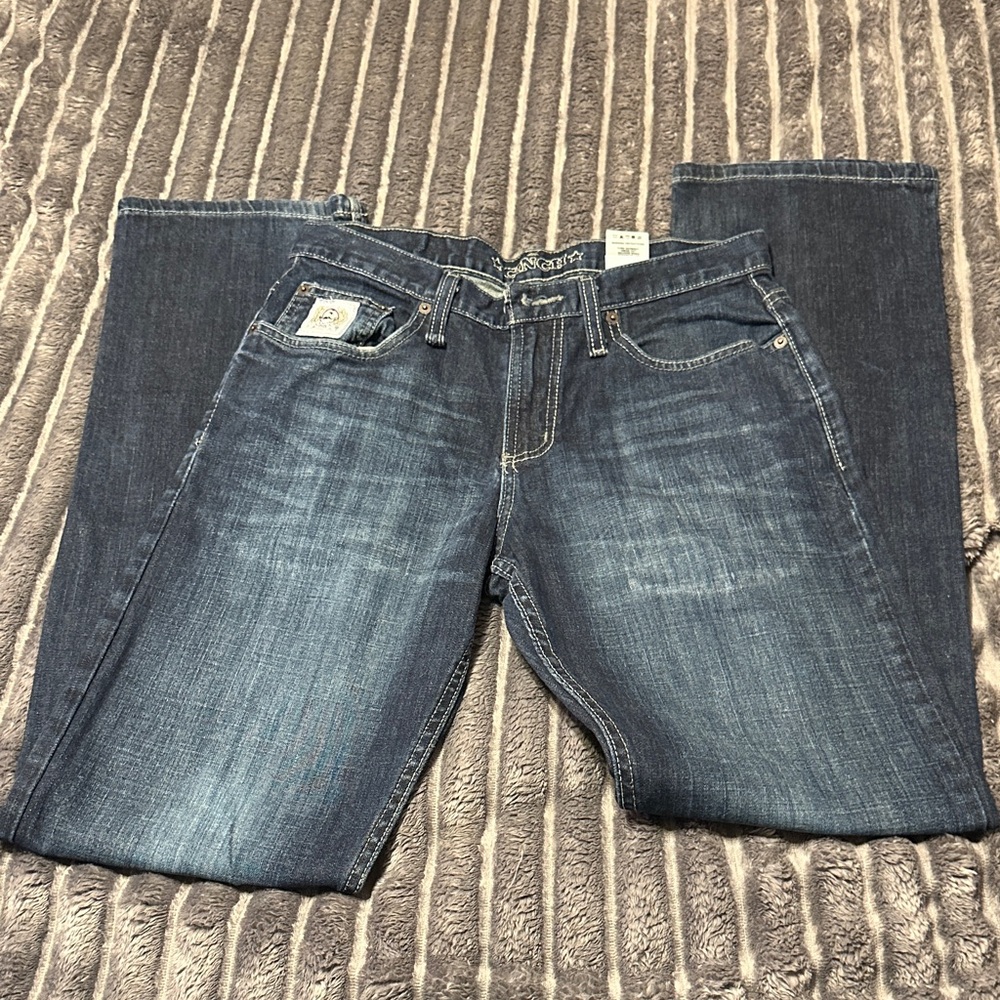 Cinch Men's Dark Blue Straight Jeans